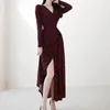 Été haute qualité droite plage Maxi robe Floral chaîne robe élégante taille à lacets robe demi manches femmes robes 210515