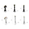 VILEAD 1 pz Figurine di pezzi degli scacchi per la decorazione d'interni Ufficio Soggiorno Accessori per la decorazione della casa Ornamento moderno di scacchi 211108