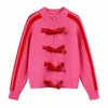 cardigan rosso a zip