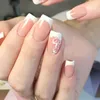 Naklejki naklejki 1PC Biały wytłoczony kwiat koronkowy 5D paznokci motyl ślubne projekty dekoracji do manicure Prud22