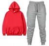 Höstens träningsoverall för män Hooded Sportswear Långärmad Luvtröja Pullover Byxor Leggings 2-delads Set Sweatsuit Märke Sportoverall S-XXL