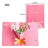 Wholesale Sunflower Bouquet Cards Bronzing 3D Stereo Pop-Up Blessing Card Creative Handmade Greeting Postcards Mother's Day Birthday Gift