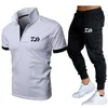 Ensemble 2 pièces pour hommes Daiwa Fishing T-shirt Shorts Polo d'été Pantalon à manches courtes Pantalon mince Sportswear Chemise de basket-ball pour hommes Y0831