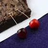 Women's Cherry Brooch Girl Cute Red Brooches Pin Coat Sweater Shirt Brooches for Women Clothing Decoration Jewelry Accessories