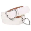 Women Waist Belt Wide Gift Adult Cute Soft For Jeans Pants Fashion PU Leather Accessories With Heart Shape Buckle Casual Outdoor G220301