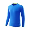 Verde manga longa camisa de corrida dos homens fitness gym roupas esportivas ajuste secagem rápida compressão treino esporte topo7257824