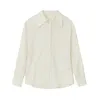 Kvinnors jackor lågklass 2022 Spring Lapel Print Shirt Single Breasted Long Sleeve Temperament