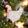Dekoracje świąteczne szalik ozdoby drzewa z kurczaka 2021 prezent świąteczny wesoły na dom Natal Navidad Rok 2022252S