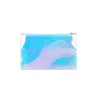 Transparent Travel Cosmetic Case Rensa kosmetiska påse med dragkedja holografisk för smink-borstläppstiftspåse