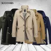 Fashion Men Trench Jackets Brand Casual Business Trench Coat Mens Leisure Overcoat Male Single Breasted Windbreakers Plus Size 211011