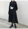 2 цвета японского стиля высокая эластичная талия длинные юбки женщина осень осень зима плед а-линия плиссированные юбки (x1078) 210721
