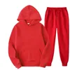 720.Autumn tracksuit solid color hooded Pullover casual sweater blank men's Plush set