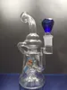 Big Recycle Bongs Dab 장비 용수 오일 버너 유리 잔 담배료 파이프 유리 석유 장비 18.8mm 조인트 Sestshop