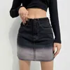 Women Jeans Skirts High quality Spring Summer denim feamle two color patchwork mini stright skirts Pop Streetwear Bottom 210524