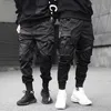 Mens Hip Hop Roupas Japonesa Moda Elegante Alta Rua Movimentando Calças Masculinas Bolsos Cargas Militares Roupas Coreanas Sweatpants Homens