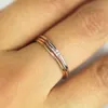 Minimalist Diamond Ring, 14k Gold Diamond Band, 1mm Full Round Thin Ring with 1, 2 or 3 Stones .95 mm Diamond, Wedding Engagement Ring