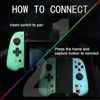 Kontrolery do gier Joysticki Joy-Con Switch Wsparcie kontrolera Turbo, Regulowane wibracje i światło LED Z uchwytem Stojak JoyPad dla