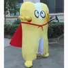 High quality Yelloe Tooth Mascot Costumes Halloween Fancy Party Dress Cartoon Character Carnival Xmas Easter Advertising Birthday Party Costume Outfit