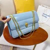 Wholesale factory ladies leathers shoulder bags small fresh candy-colored fashion handbag gold studded buckle women underarm bag flip leather backpack