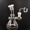 Partihandel Färgglad rökning Mini Glass Oil Rig Water Bong med 14mm MLAE Quartz Banger Nail or Glass Bowl