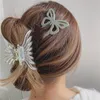Clipes de cabelo Barrettes aomu 2021 verão coreano multicolor transparente resina acrílica Butterfly Becks