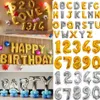 2021 32 Inch Helium Air Balloon Number Letter Shaped Gold Silver Inflatable Ballons Birthday Wedding Decoration Event Party Supplies