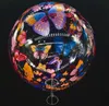 Printed Bounce Ball 20-Inch Colorized Butterfly Party Decoration Luminous Toys Floating Balloon