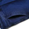 Rozmiar 30-45 Mężczyźni Biznes Jeans Klasyczny Mężczyzna Stretch Plus Baggy Proste Dżinsowe Spodnie Bawełniane Niebieski Praca 210723