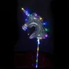 Light flashing LED BOBO ball flash ballons étoiles Unicorn Heart Love Forme d'arbre transparent Ballon de fête de mariage transparent avec S1013669