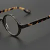 아세테이트 레트로 안경 프레임 남성 여성 빈티지 라운드 맑은 눈 안경 광학 근시 안경 프레임 안경 oculos 안경