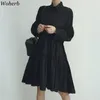 Herbst Kleidung Frau Zwei Stück Outfits für Frauen Chic Koreanische Pullover Kleid Gestrickte Anzug Femme Roupas 2 Set 94386 210519