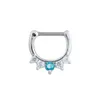 Lot 50 SZTUK 16G ~ 1.2mm CZ Clicker Septum Jewerly Nos Nose Nos / Ear Hoop Ring Mix Style Mix Color