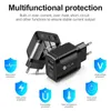 Typ-C 20 W PD und QC 3.0 Dual-Ports USB PD20WSchnelles Wandladegerät mit US-EU-UK-Stecker für IPhone 12 11 Pro Max Ipad Xiaomin Huawei Mobiltelefon