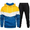 Men's Tracksuits 2021 Fashion Mens Hooded Sweatshirts+Sweatpants 2 Pieces Sets Sportswear Casual Hoodies Male Clothing Ropa Deportiva Hombre