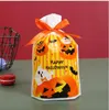 Halloween Bonbons Sacs En Plastique Traiter Cordon Cadeau Emballage Sac Fête D'anniversaire Snack Emballage Fêtes De Mariage Faveur 50 pcs/lot