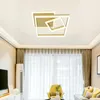 Ceiling Lights Modern 3 Square LED With Remote Control Flush Mount Lamps Chic Design Light Fixture For Bedroom