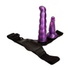 NXY Sex Vibrators Strap Double Realistic Dildo Anal Ultra Elastic Harnas Belt på Strap-Ons Vuxna leksaker för lesbiska kvinnor 1208