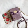 HBP Purple French Small Bag Female Latest Net Red Fairy Chain Messenger Bags Crocodile Pattern Fashion Shoulder Purse