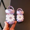 Sandalen zomer 2022 geboren baby 0-3 jaar oude antislip zachte zolen meisje prinses schoenen zonnebloem