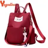 Yogodlns Kobiety Oxford Plecak Preppy Styl Nastoletnie Dziewczyny Torba Na Ramię Projekt Plecaki Rucksack Daypack Anti-Theft Torby 210922