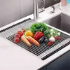 Kitchen Organizer Adjustable Sink Drying Basket Rack Telescopic Filter Vegetable Dryer Storage Dish Knife Holder Pantry 211112