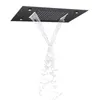 Oil Rubbed Bronze 50X36 CM Rain Shower Faucets 7 Colors LED Bathroom Ceiling Installation Bifunctional Waterfall Rainfall