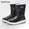 MudiPanda Children'S Winter Boots For Kids Girls Shoes Boy Plus Velvet Plush Warm Lightweight Snow Boot 5 6 8 9 10 11 Years 211227