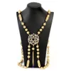 Sunspicems Gold Color Moroccan Wedding Dress Chest Shoulder Link Chain for Women Caftan Back Jewelry Ethnic Bijoux240x