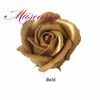 50 pezzi diametro 4,5 cm oro / argento teste di rosa sapone rose artificiali per matrimonio regalo di San Valentino bouquet decorazioni per la casa fiori 210317