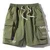 FOJAGANTO Summer Cargo Shorts Uomo Trend Brand Uomo High Street Coulisse Pantaloni al ginocchio Stampa Casual Uomo 210714