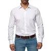 メンズカジュアルシャツユーロアメリカのビジネスピュアカラーラペルロングスリーブシャツトップス2021男性カミサスパラホモブレ