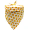 Ropa para perros Banana Summer Fruit Pattern Pañuelo para el cuello Baberos Algodón Mascota Saliva Toalla Perros pequeños Gatos Accesorios Suministros 23 colores BT1128