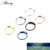 Alisouy 1pc 22g 6/8/10mm Steel Hinged Clicker circle ring Piercing Nose Ring Hoop Lip Ear Ring Body Jewelry Piercing Clip Gift