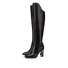 2021 designer mulher senhoras sapatos meia joelho botas de mulheres plataforma alto saltos altos botinhas preta castanha marinha lisa de couro suecte inverno boot amarrar
